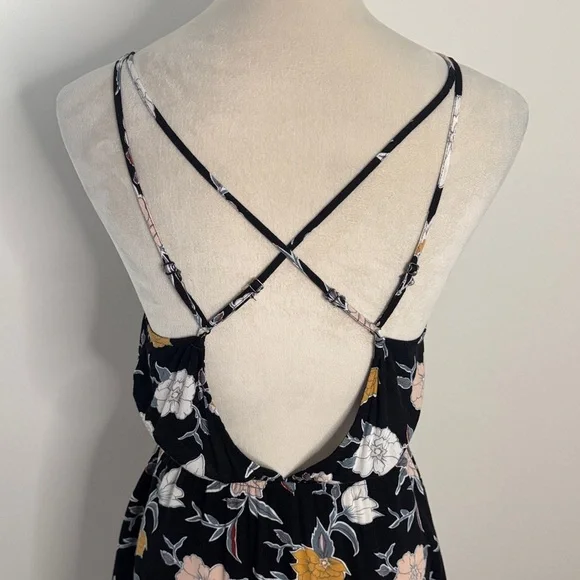 Kendall & Kylie Black Floral Spaghetti Strap Mini Dress - Picture 5 of 7